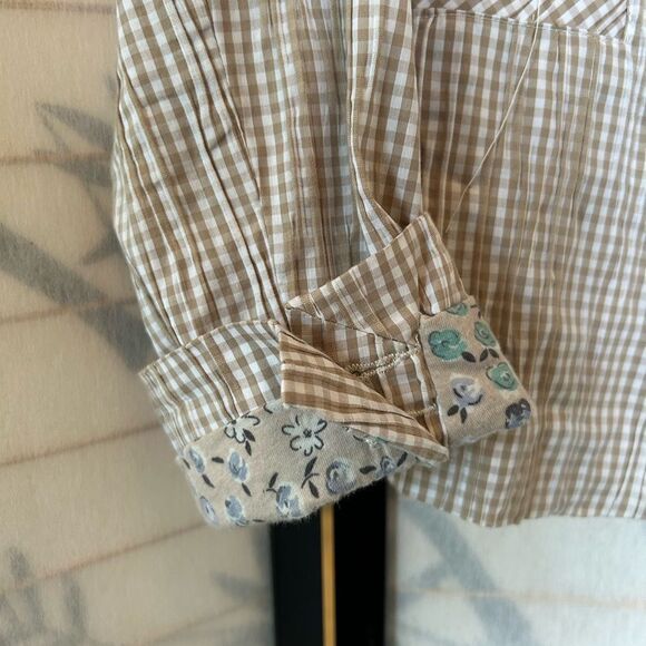 CAbi Ginger Snap Gingham Check Print Button Blazer Large - Picture 6 of 13